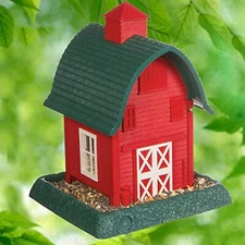 North States Village Collection Red Barn Birdfeeder: Easy Fill and Clean.
