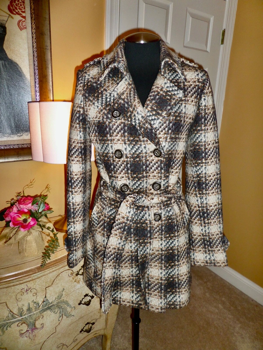 Dkny top tweed coat