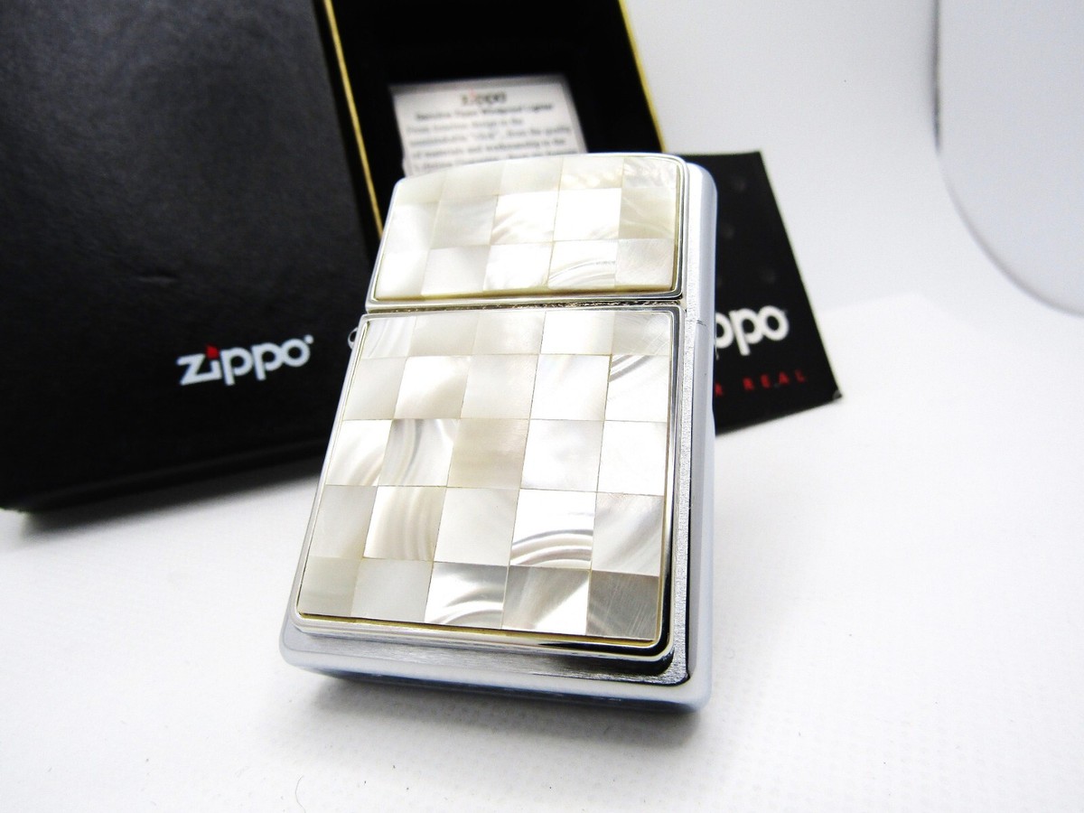 Sea Wave Square White Pearl Shell ZIPPO 2004 MIB Rare | eBay