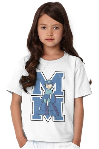 Retro Mega Man Video Game Vintage Varsity MM Youth Crewneck T Shirts Boy or Girl - Picture 3 of 7