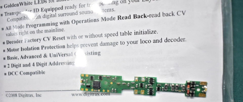 Digitrax DN163M0 N DCC Decoder, Microtrains FT Guadeloupe Digitrax DN163M0 N DCC Decoder, Microtrains FT Guadeloupe