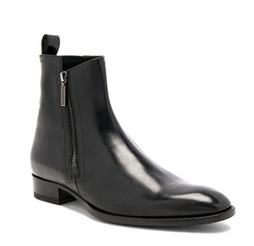 Hombres Botines Cuero Gamuza Real Montar Cremallera Lateral Zapatos de Parte Superior Alta - Imagen 9 de 19