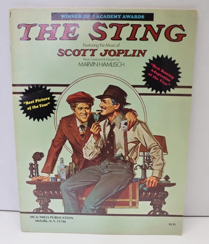 The Sting Movie Piano Sheet Music Book Scott Joplin  1974
