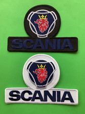 SCANIA SAAB SWEDISH DIESEL CAR TRUCK RALLY MOTORSPORT EMBROIDERED PATCHES x 2