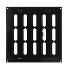 Black Metal Air Vent Grille 200mm x 200mm with Shutter Flat Duct Cover