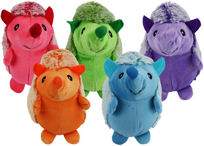 Multipet Hedgehog Squeaky Plush Dog Toy, Color Varies