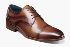 Men's Dress Shoes Cap Toe Oxford Lace up TAN Leather Bryant Stacy Adams 25634