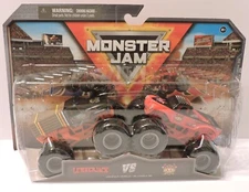2024 MONSTER JAM SERIES MONSTER TRUCKS 1:64 DOUBLES PACK - LUMBERJACK vs AXE