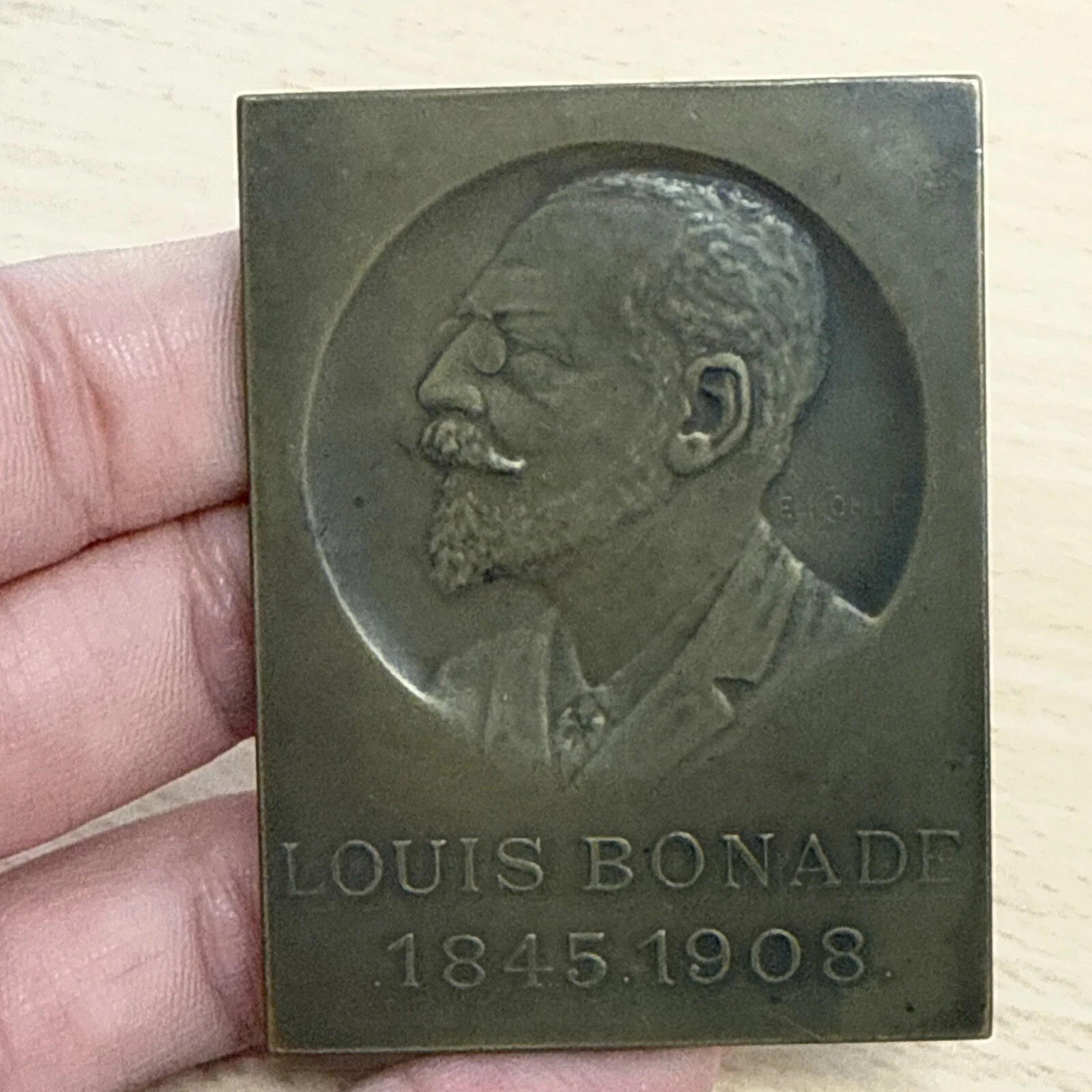 Médaille Plaque Louis Bonade 1845 1908