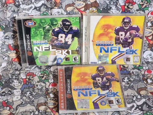 Sega Dreamcast Sports Football Lot of 3-  NFL 2K, 2K Label Variant, and 2K1  CIB