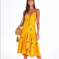 NWT. FARM RIO Floral Print Midi Length Dres Sz XS