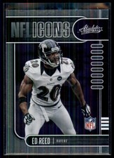 2019 Panini Absolute NFL Icons Ed Reed Baltimore Ravens #19