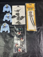 Lot Vtg Button Covers Pins Boot Bolo Tie South Western Cowgirl Sets Boots Hats +