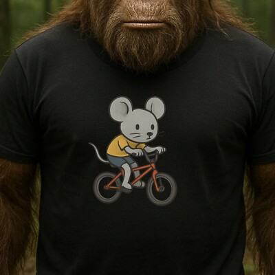 T-Shirt Herren Maus fährt BMX Motiv Baumwolle Größe S bis 5XL