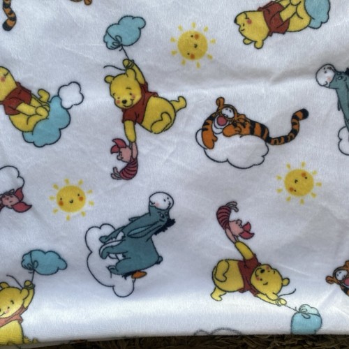 Winnie the Pooh Reversible Plush Baby Blanket Eeyore Tigger Piglet Sun Clouds - Picture 7 of 16