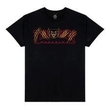 Thrasher Magazine GATO LOGO Skateboard T Shirt BLACK
