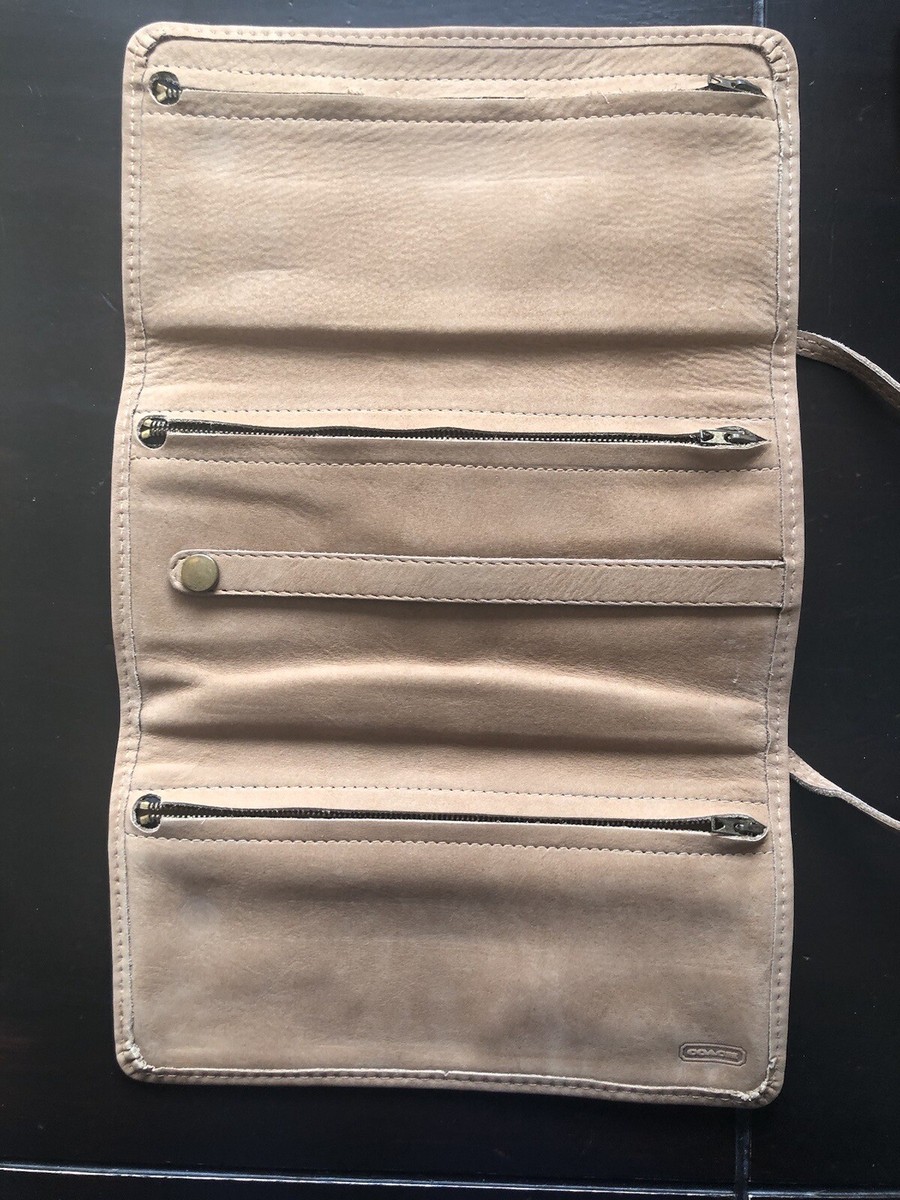 Vintage Coach Jewelry Roll 7231 Buff 1990's | eBay