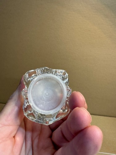 Glass Elephant Salt & Pepper Shakers 3"t Trunk Up Gorham Crystal Germany - Picture 5 of 6