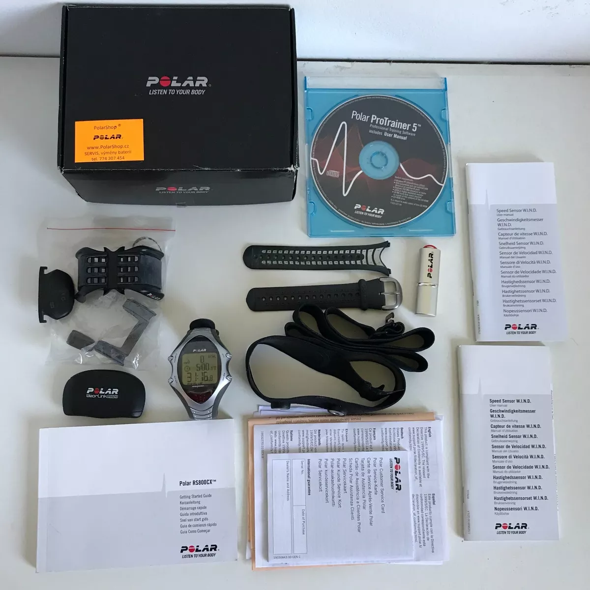 Polar RS800CX RUN Heart Rate Watch and Monitor Set Box