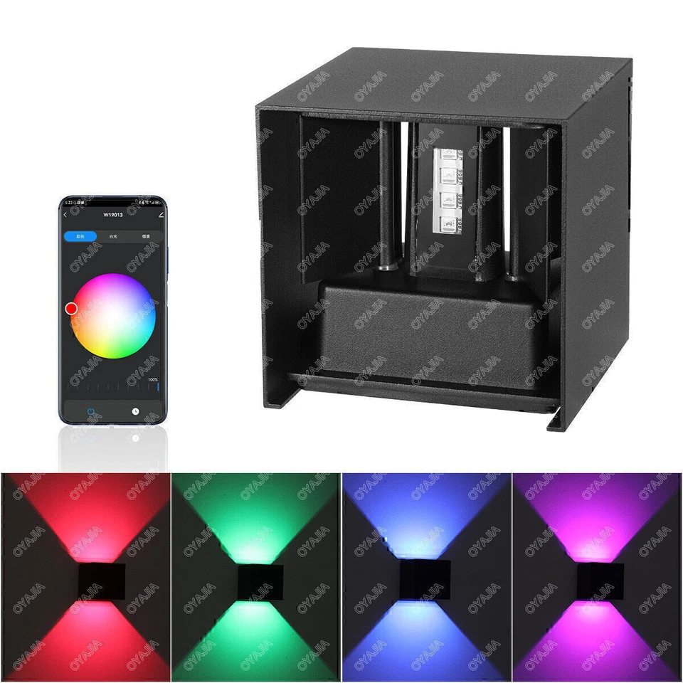LED Wandlampe Up Down Cube Würfel Tuya WIFI RGB Wandleuchte Flur Dimmbar Ymgavfq - Bild 2 von 4