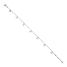 Ioka - 14K White Solid Gold Light Bracelet - 7+1"