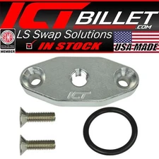 LS OIL PORT ADAPTER 1/8" NPT Cooler Billet Plate LS1 LSX Turbo Supply LS3 LQ4...
