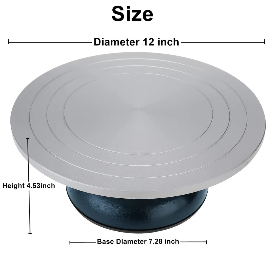 Rueda para esculpir de 12" rueda de bandas de alta resistencia tocadiscos todo de metal con rodamiento de bolas Foto 2 de 4