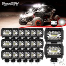 20x 4inch Led Work Light Bar Spot Flood Pods Fog Driving Lamp Offroad 4wd Trucks