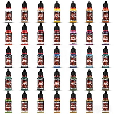 Vallejo Game Color Paints Fantasy Model War Colours Full Colours Set 17ml