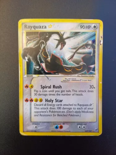 Pokemon Eng Rayquaza Gold Star Ex Deoxys 107/107 No Latias Charizard Latios