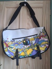 SLAPPA large graffiti print shoulder messenger laptop bag satchel university