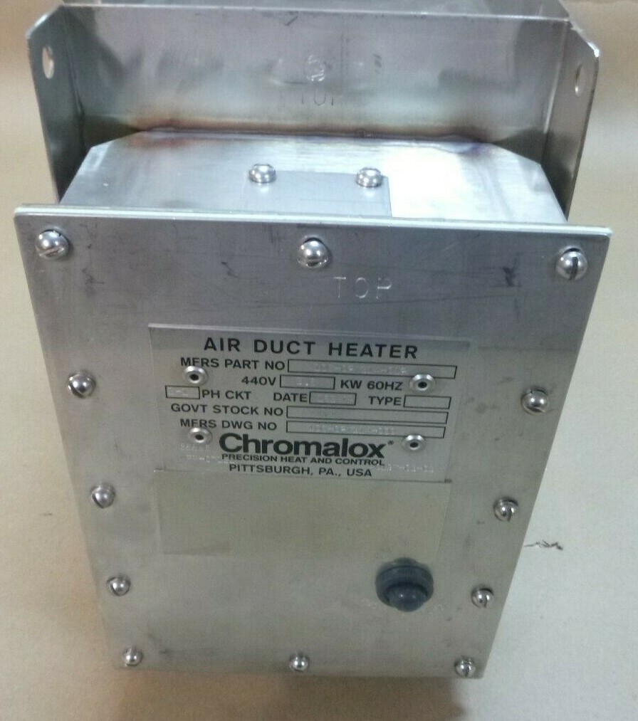 CHROMALOX 106-027314-000 AIR DUCT HEATER 440V 3.6KW 60HZ 3PH 106-027314-012  | eBay