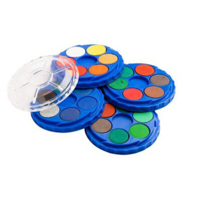 Educational Colours Watercolour Round Palletes Twist Stack Paint Set 24 Pieces
