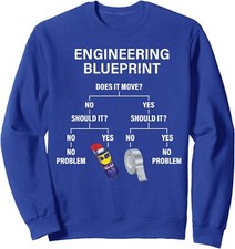 My Engineering Blueprint - Funny Engineer Design Unisex Crewneck Sweatshirt