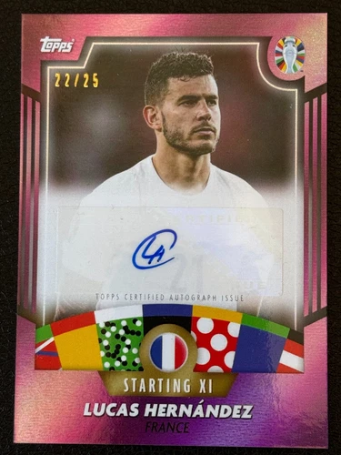 Topps 2024 EURO Jose Mourinho Platinum Auto France Lucas Hernandez /25