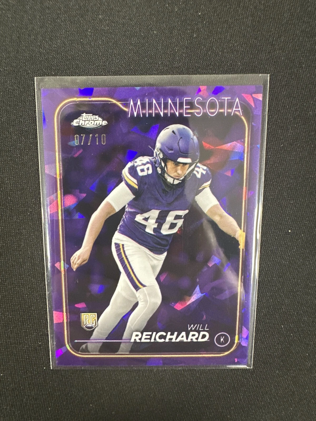 2024 Topps Chrome Sapphire Will Reichard Purple Refractor RC #7/10