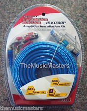 8 Gauge 1700 Watt Amplifier Installation Wiring Kit Car Power Amp Wire Cables