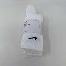 Nike Kids Everyday Cushioned Crew Socks 3-Pair White/Black M