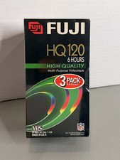 3 Pack Fuji HQ-120 New Sealed 6 Hour High Quality VCR Blank VHS Cassette Tapes