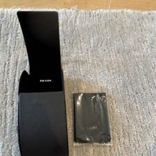 PRADA Black Hard Flip Top Sunglasses Glasses Case with Cleaning Cloth