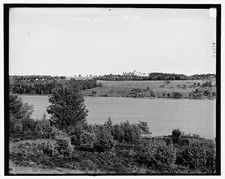 Poland Spring House,across lake,hotels,resorts,Poland Spring,Maine,ME,1900 1