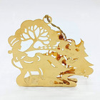 3 Vtg DANBURY MINT Christmas Ornaments Nativity Reindeer Gold Plated 1985 & 1986 — photo 3