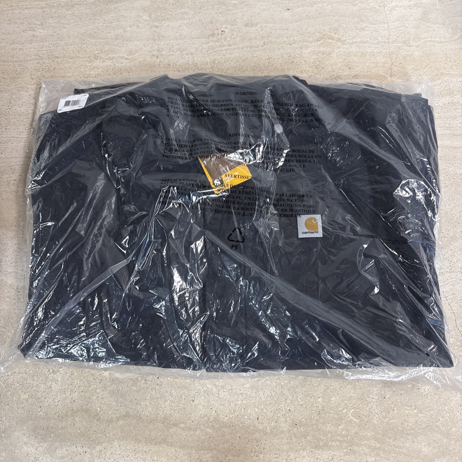 Mens 2XL Carhartt Shoreline Storm Defender Black Waterproof Jacket image 2
