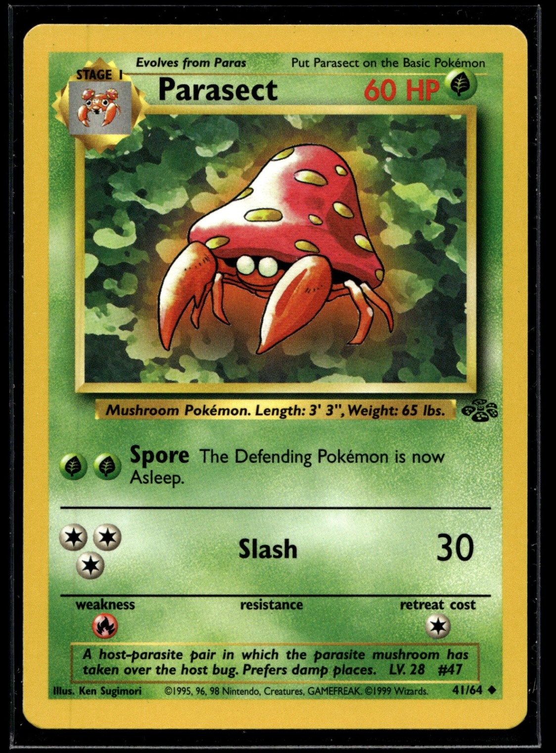 Parasect Uncommon Jungle 41/64 NM