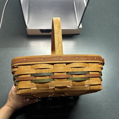 Vintage Longaberger Basket 1990 handle signed 12x12x4 Flaw
