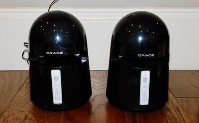 RARE! Grace Digital Black Mini Bullet Wireless Speakers 900MHZ