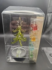 Festive 6" Glass Holiday Tree and Ornaments from LSArts
