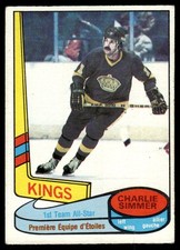 1980-81 O-Pee-Chee Vintage OPC Set Break  Charlie Simmer Los Angeles Kings #83