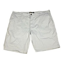 Lee Light Grey Shorts W42 Cotton Stretch Flat Front Chino Smart Casual