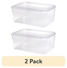 Clear Shoe Box with Lid Closet Storage, Glossy, 2 Pack
